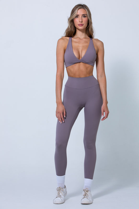 Women's athletic leggings with scrunch - front view