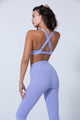 Women's athletic leggings with scrunch - side view